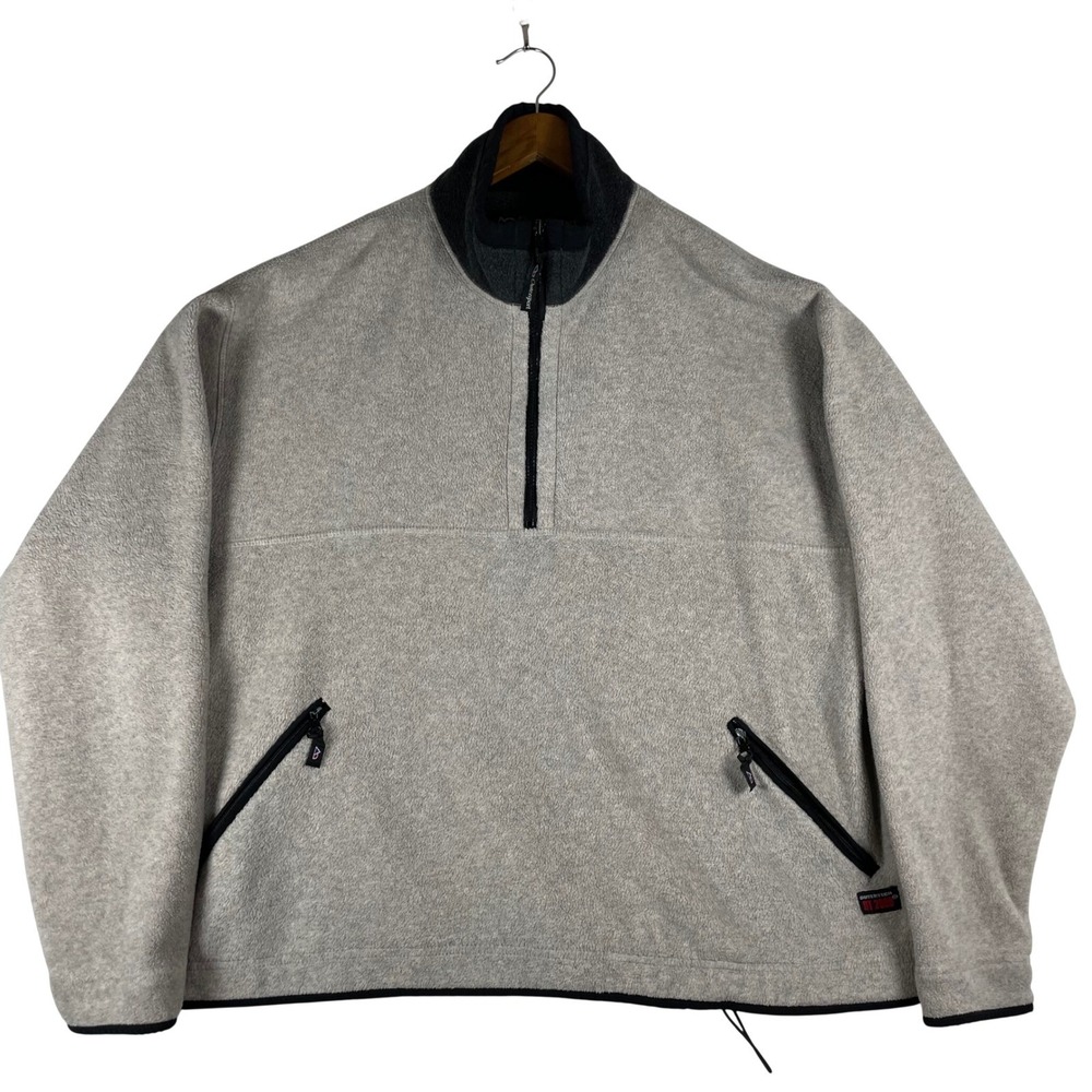 Outersport Outertech DT 2000 Fleece Pullover Mens Large 1/4 Zip Grey Jacket L - Picture 7 of 8